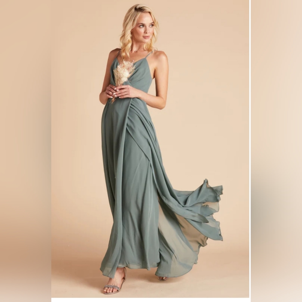 Birdy Grey Kaia Dress Chiffon in Sea Glass size small